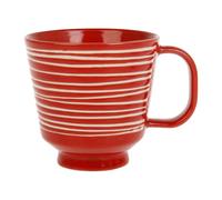 GENEVIEVE LETHU 536202 - Taza (31 res, gama Les Bobines de Calabrias, diámetro 9 cm de altura 9 cm, color rojo, decoración de relieve, color rojo