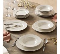 Geneviève Lethu 545867 Vajilla de porcelana blanca para 6 personas (18 piezas)
