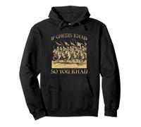 Genghis Khan Imperio Mongol Jinete Guerrero Horda Dorada Sudadera con Capucha