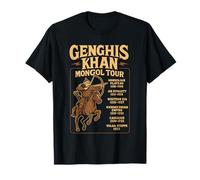 Genghis Khan Mongol Tour Vintage Historia Diseño Camiseta
