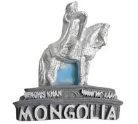Genghis Khan Mongolia - Imán para nevera, recuerdo turístico, decoración del hogar, nevera, creativo, pintado a mano