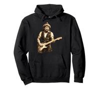 Genghis Khan Tocando la Guitarra eléctrica, una Superestrella de la música Rock Sudadera con Capucha