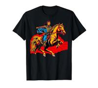 Gengis Kan Camiseta, Hombre, Negro, XL