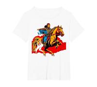 Gengis Kan Camiseta, Mujer Tallas Grandes, Blanco, 3XL Grande