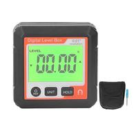 Gengutoo Box de nivel digital Great Precision Magnético Portable Portable inclinómetro Medido de ángulo de la carpintería Sitio de construcción de carpintería (En blanco y negro) (Blanco naranja)
