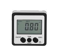 GENGUTOO Buscador de ángulo digital Pantalla LCD Inclinómetro Nivel Calibrador de bisel magnético para carpintería para trabajadores de la construcción Aleación de aluminio ABS