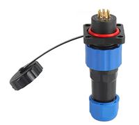 GENGUTOO IP68 Enchufe Impermeable Conector de alimentación de aviación Cuadrado Adaptador de Terminal Industrial SP16 (8 Cores (250V 5A))