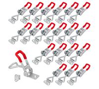 GENHAKON Paquete de 25 abrazaderas de cierre de palanca, abrazadera de gancho en U 4001 para cajas de madera y manualidades de carpintería, pestillo de tracción, abrazaderas de palanca, abrazadera