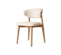 GENHAOSAN Área De Descanso Home Dining Chairs Scandinavian Log Stool with Backrest Restaurant Hotel Ash Wood Table Sillón