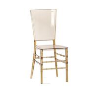 GENHAOSAN Área De Descanso Silla de Comedor nórdica pequeña con Respaldo for el hogar, Moderna, Sencilla, bambú Transparente, Ligera, plástico Lujo, for negociación Sillón