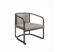 GENHAOSAN Área De Descanso Silla de té Moderna, Silla Maestra Acero Inoxidable, Ocio for el hogar, Redonda China Sillón(A)