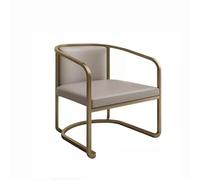 GENHAOSAN Área De Descanso Silla de té Moderna, Silla Maestra Acero Inoxidable, Ocio for el hogar, Redonda China Sillón(B)