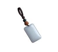 GENHAOSAN Cordones Para Llaves Llavero con colgante retro de jade natural la marca Wu Shi, adornos regalo dorado for hombres y mujeres Accesorios Para Llaveros