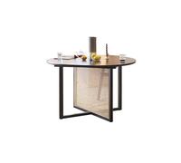 GENHAOSAN Mesa De Comedor Mesa de Comedor Madera ratán nórdico for el hogar, Redonda, for Restaurante Mueble del Salón