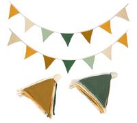 GENHH 2 Piezas Banderines Fiesta 2.6M/8.5 Pie Banderines Tela Banderines Cumpleaños para Habitación de Niños y Niñas Decoración Interior y Exterior