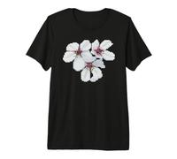Genial Bonito Cerezo Pétalos Primavera Japón Moderno Sakura Camiseta Premium