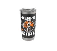 Genial diseño Kenpo Karate Girl: domina el arte Vaso térmico de acero inoxidable de doble pared
