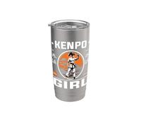 Genial diseño Kenpo Karate Girl: domina el arte Vaso térmico de acero inoxidable de doble pared