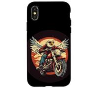 Genial motorista con alas para los amantes del águila y la libertad Carcasa para iPhone X/XS