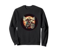 Genial motorista con alas para los amantes del águila y la libertad Sudadera