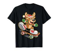 Genial Patineta Partner Outfit Nikolaus para Navidad con Papá Noel Camiseta