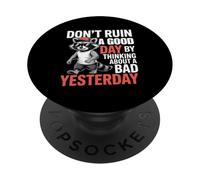 Genial Raccoon Diciendo Que No Arruines Un Buen Día PopSockets PopGrip Adhesivo
