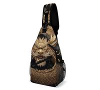 Genial Rey Dragón Chino Mujer Hombre Mochila Cruzada Multiusos Sling Bag Pequeño Bolsa Cruzada Para Acampar Moto Senderismo