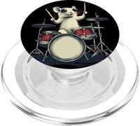 Genial rock and roll con este tambor de rata blanca PopSockets PopGrip para MagSafe