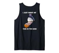 Genial, solo quiero mis dedos de los pies en la arena para las vacaciones en la playa Camiseta sin Mangas