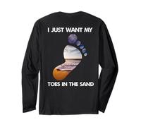Genial, solo quiero mis dedos de los pies en la arena para las vacaciones en la playa Manga Larga