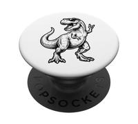 Genial T-Rex Gafas De Sol Roca Dinosaurio Música Metal PopSockets PopGrip Adhesivo