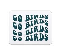 ¡Genial, Vamos, Birds! Fútbol Alfombrilla Raton Base De Goma Alfombrillas De Mouse Bordes Cosidos Alfombrilla para Ratón para Juego Pc Hogar 25X30Cm