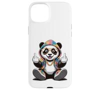 Genial y Divertido diseño de Panda Humor Dedo Medio declaración Carcasa para iPhone 15 Plus