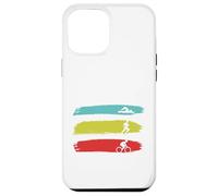 GenialTriatleta Triatlón Deportes Nadador Corre Ciclista Carcasa para iPhone 12 Pro MAX