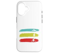 GenialTriatleta Triatlón Deportes Nadador Corre Ciclista Carcasa para iPhone 16