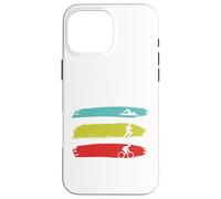 GenialTriatleta Triatlón Deportes Nadador Corre Ciclista Carcasa para iPhone 16 Pro MAX
