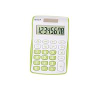 Genie 120 B - Calculadora, 8 dígitos, batería dual (solar y pila), diseño compacto, color verde