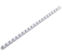 Genie 12375 peines de plástico de 6 mm, 25 piezas, formato DIN A4 adecuado para todas las máquinas de encuadernación, blanco