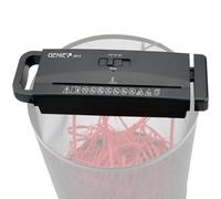 Genie Accesorio triturador de papel 206 S adecuado para todos los cubos de basura, hasta 6 hojas, tiras de 6 mm de ancho, corte en tiras (nivel de seguridad P-2), negro