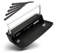 GENIE CB 820 - Encuadernadora en espiral (38 cm, incluye 20 lentos, encuadernación en espiral, hasta 150 hojas, encuadernadora con función de perforación para 8 hojas, encuadernación en espiral para