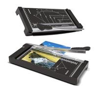 GENIE Cortador de palanca GH 05 | Cortador de papel A4 | Máquina de corte de papel para papel, fotos y cartón | Máquina de corte de papel con líneas de tope y carril de presión | Cortador de papel