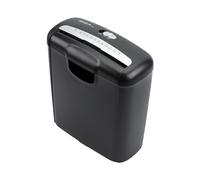 Genie Destructora 240 S, hasta 6 hojas, corte en tiras (nivel de seguridad P-2), con trituradora de tarjetas de crédito, incluye papelera), color negro.