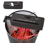 GENIE Destructora de papel 260 S Plus, trituradora de papel con corte en tiras de 6 mm, trituradora de papel para el hogar, compacta, con accesorio universal, trituradora de papel