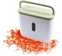 GENIE Destructora de papel 440 X, corte en partículas 4 x 38 mm, nivel de seguridad P-4, silencioso, 72 dB, trituradora compacta y móvil, función de inicio/parada automática, protección contra