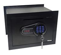 Genie Hand | Caja Fuerte Motorizada de Pared de Deposito y de Armario Pequeña Caja de Seguridad con Código de Combinación y Llave en Cruz