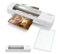 GENIE LA 450 T A4 - Laminadora caliente con ventana e iluminación LED | Laminadora con láminas de plastificación | para escuela, oficina en casa y privado | plastificadoras | incluye 5 láminas A4