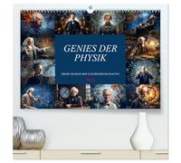 Genies der Physik (hochwertiger Premium Wandkalender 2026 DIN A2 quer), Kunstdruck in Hochglanz: Monat für Monat eden Monat ein herausragendes Genie der Physikgeschichte, im Bild.