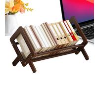 Genikeer Estantería de mesa - Estantería de escritorio de madera - Estantería de exhibición de mesa - para CD, diarios, documentos, libros, dormitorio, oficina, sala de estar, aula, biblioteca y