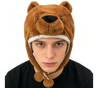 Genikeer Gorros de Animales para Niños - Disfraz De Fiesta Cartoon, Lindo, Suave Y Cálido Con Correas Para Orejas | Sombrero Divertido para Disfraz | Para Fiesta, Cumpleaños, Hogar, Oficinas, Otoño,