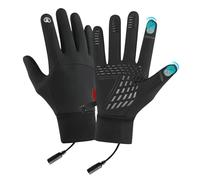 Genikeer Guantes Térmicos de Trabajo,Guantes Térmicos para Moto - USB Recargables Antiviento Antideslizantes Táctiles Impermeables Abrigados | Ciclismo Senderismo Deportes Invernales Esquí